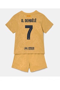 Barcelona Ousmane Dembele #7 Babyklær Borte Fotballdrakt til barn 2022-23 Korte ermer (+ Korte bukser)